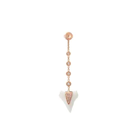 4 DIAMOND   PAVE V CAP SHARK TOOTH EARRING BACK