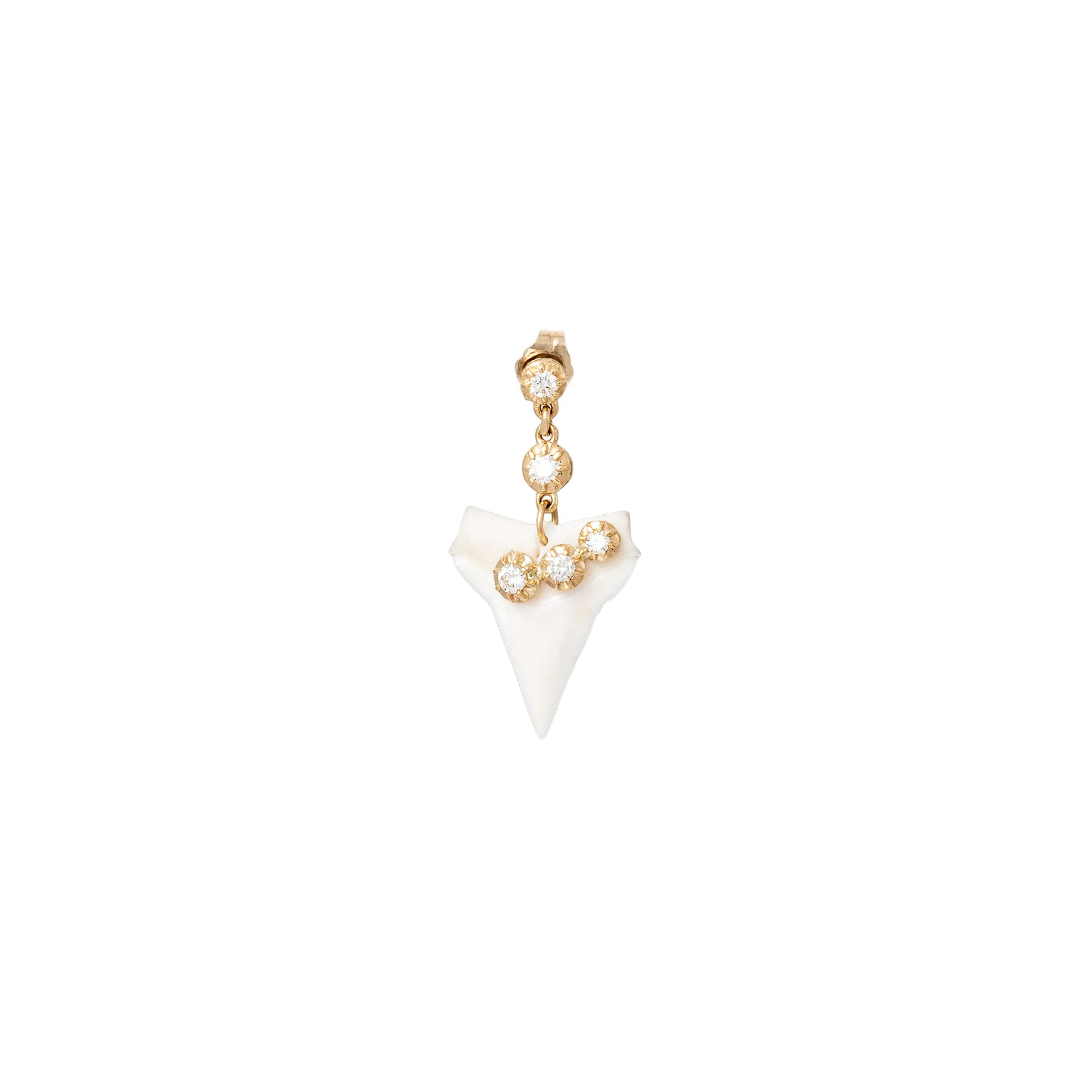 5 SOPHIA DIAMOND SHARK TOOTH DROP STUD EARRING