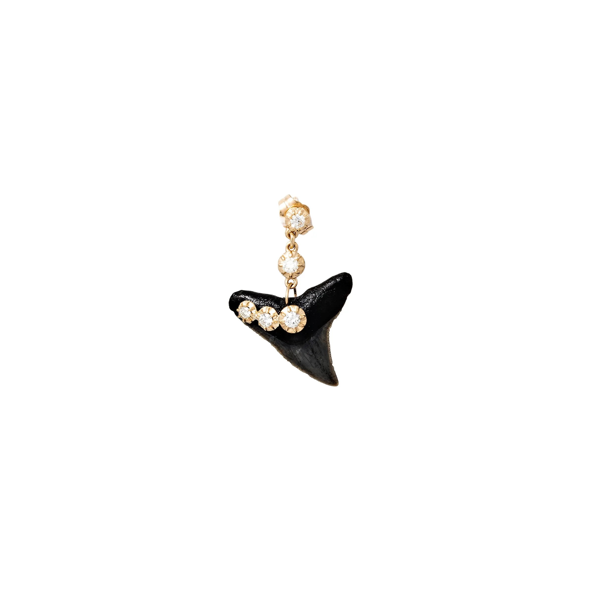 5 SOPHIA DIAMOND SHARK TOOTH DROP STUD EARRING