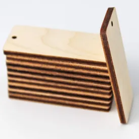 ALL SIZES BULK (12pc to 100pc) Unfinished Wood Laser Cutout Bar Bars Rectangle Dangle Earring Jewelry Blanks Shape Crafts Made in Texas