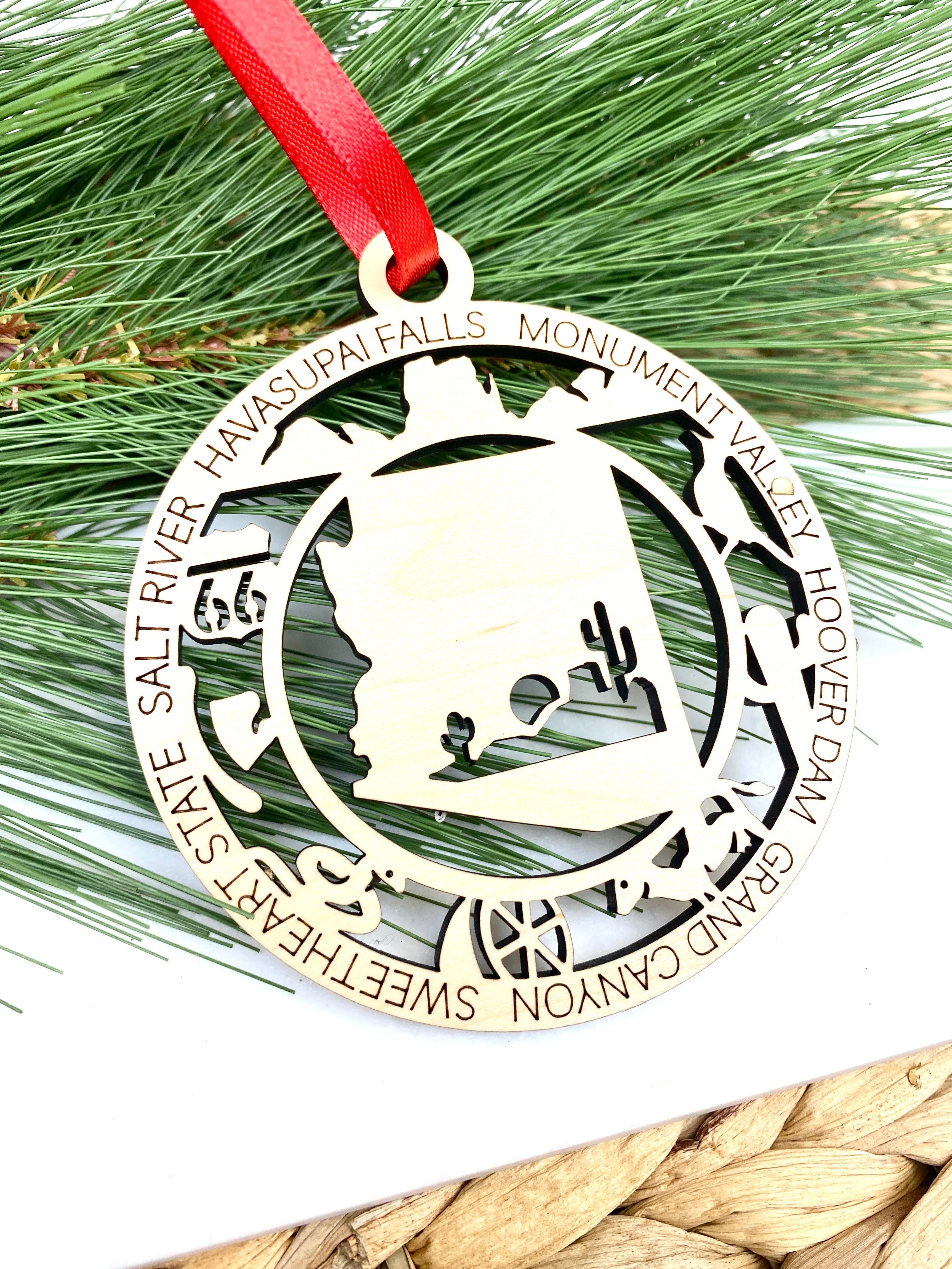 Arizona State Wood Ornament