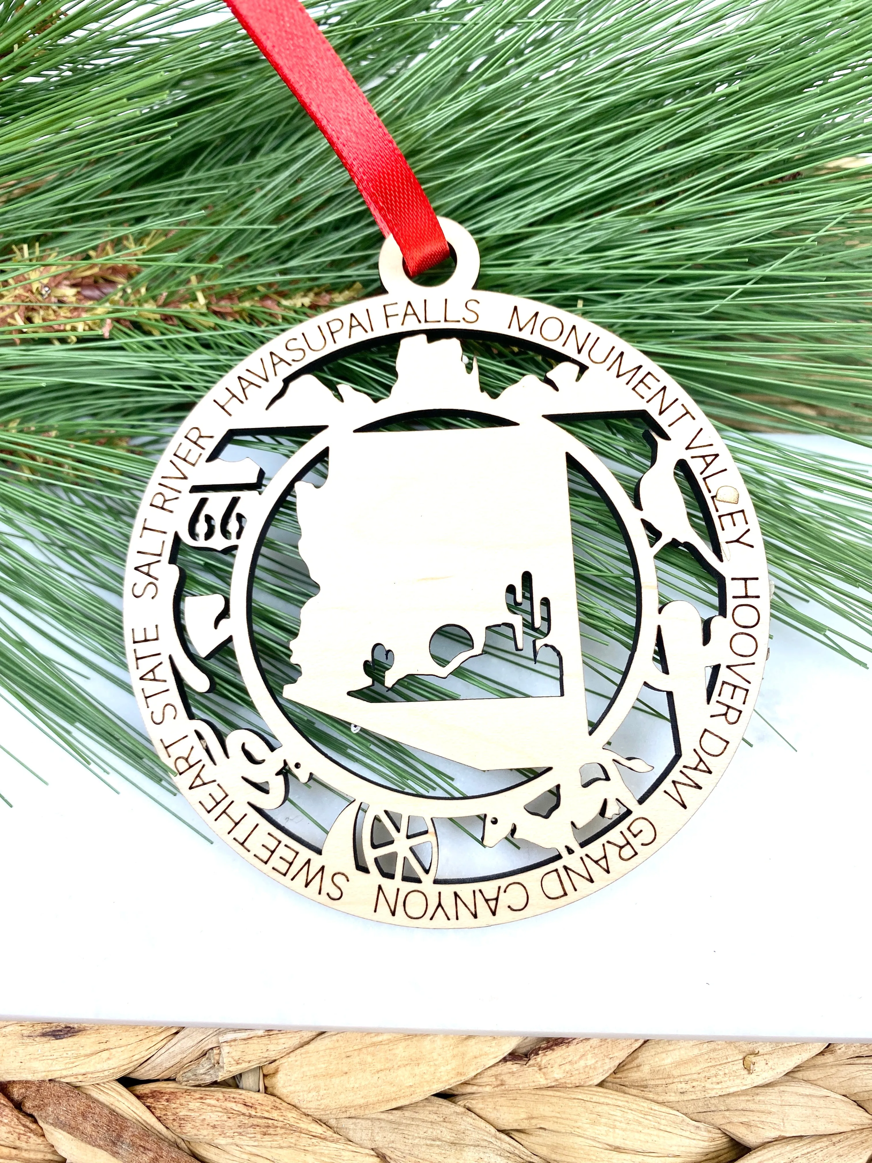 Arizona State Wood Ornament
