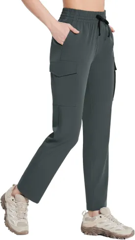 baleaf Women's Hiking Pants Cargo Quick Dry Pants Water Resistant Loose Lightweight Travel Fishing Outdoor UPF50 