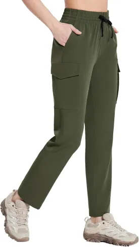 baleaf Women's Hiking Pants Cargo Quick Dry Pants Water Resistant Loose Lightweight Travel Fishing Outdoor UPF50 