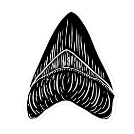 Black Megalodon Sticker