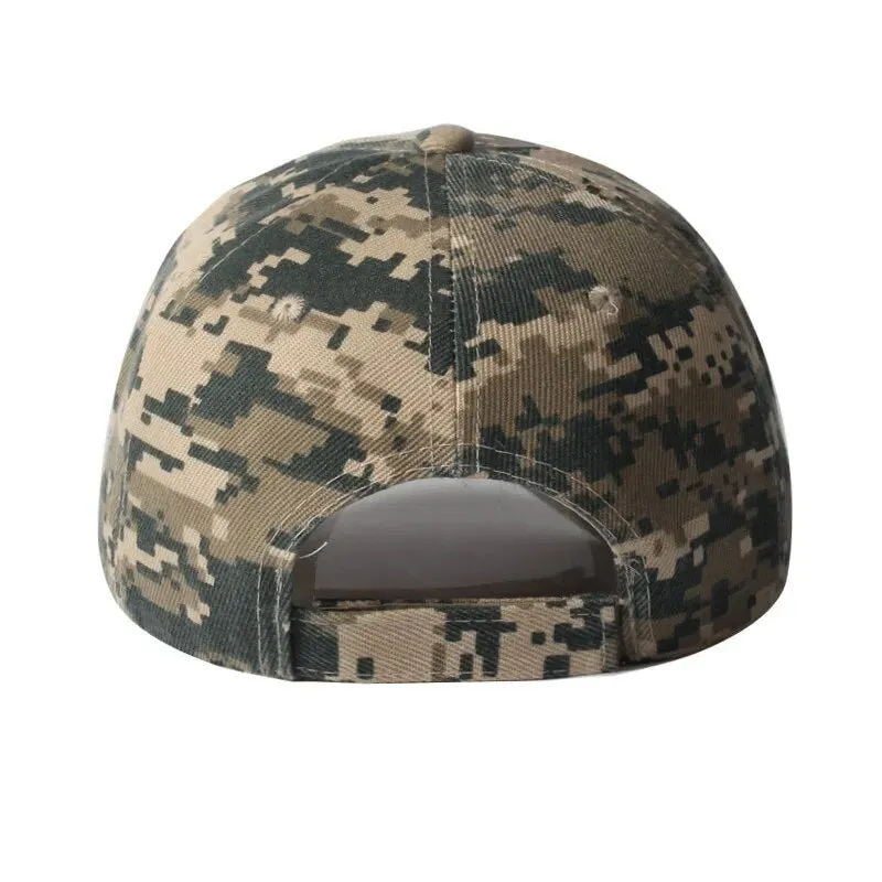 Camo Baseball Hat with Abstract Pattern