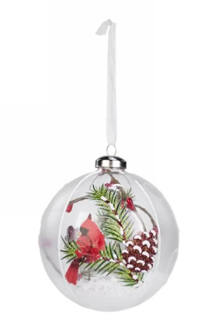 Cardinal and Snow Ornament-FINAL SALE
