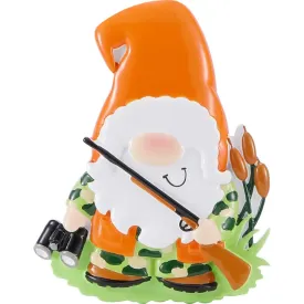 Ceramic Gnome Hunter Ornament
