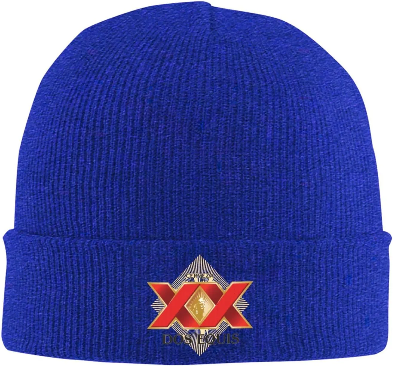 Cerveza Xx Dos Equis Logo Classic Warm Winter Knit Cap Fleece Lined Beanie Hat