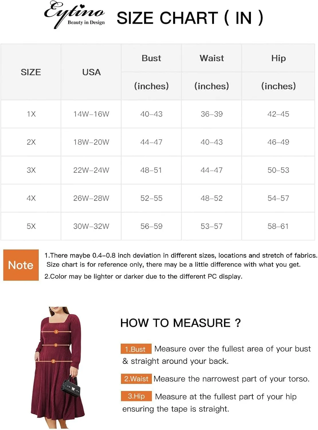 Eytino Womens Plus Size Dress Square Neck Long Sleeve Midi Sweater Dresses with Pockets(1X-5X)