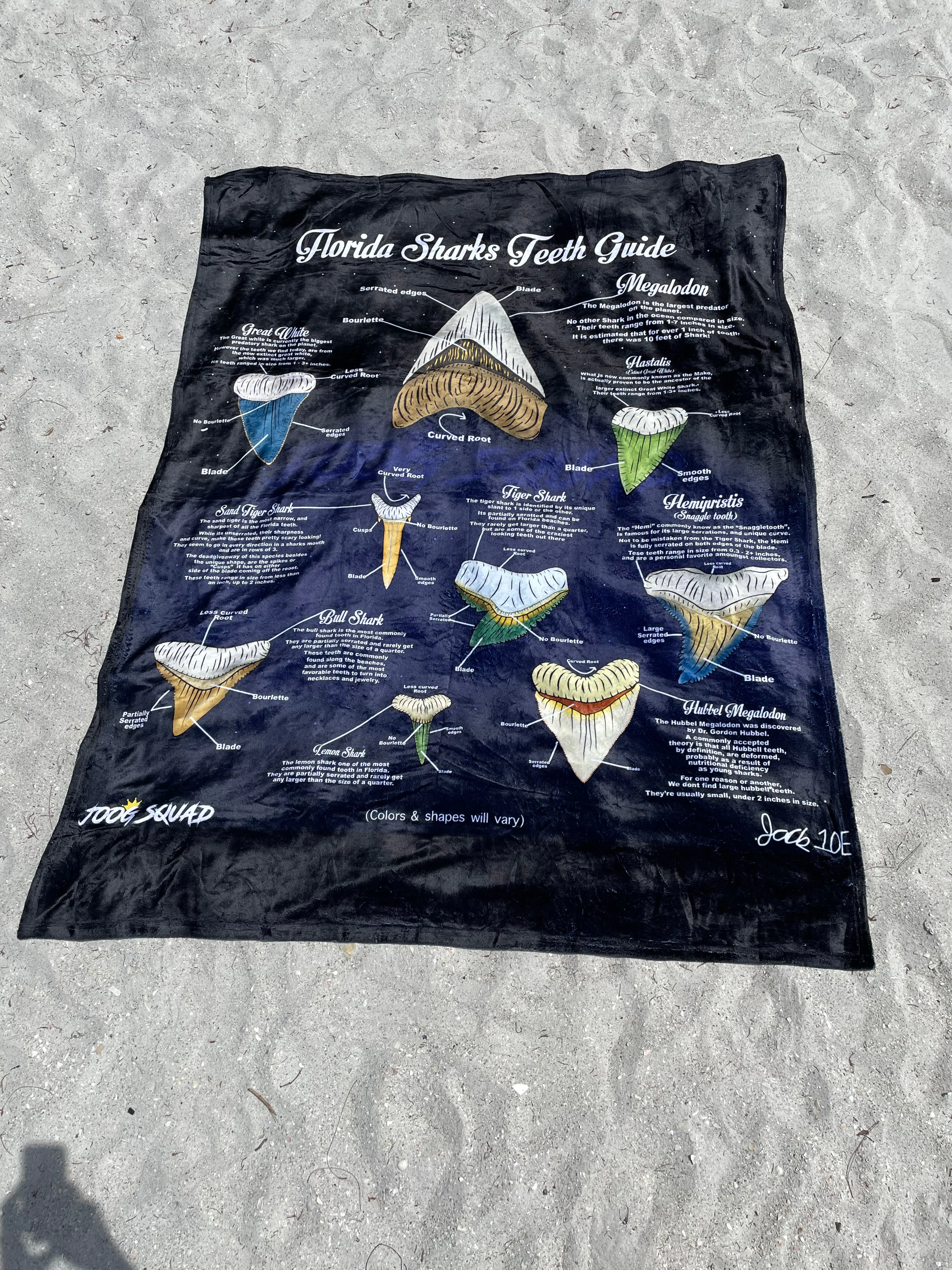 Florida Sharks Teeth Guide Blanket!