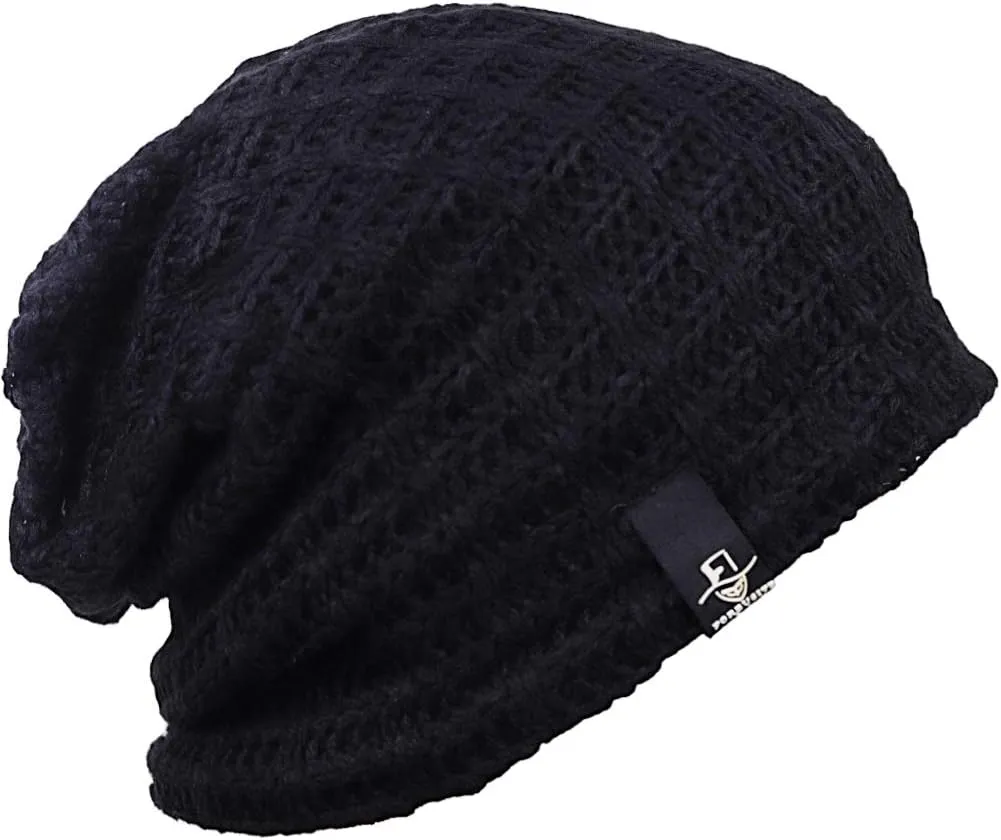 FORBUSITE Mens Slouchy Long Oversized Beanie Knit Cap for Summer Winter B08