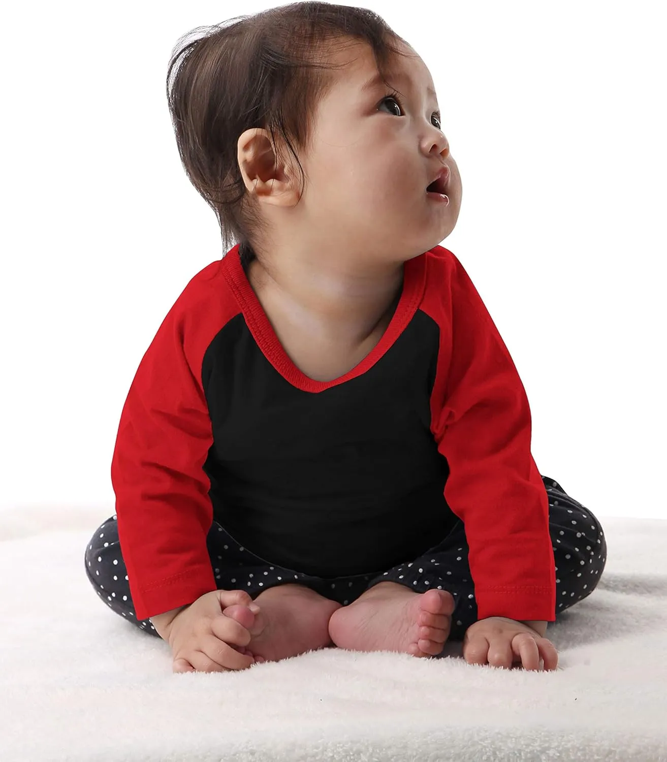 Hat and Beyond Kids Raglan Jersey Child Toddler Youth Uniforms 3/4 Sleeves T Shirts