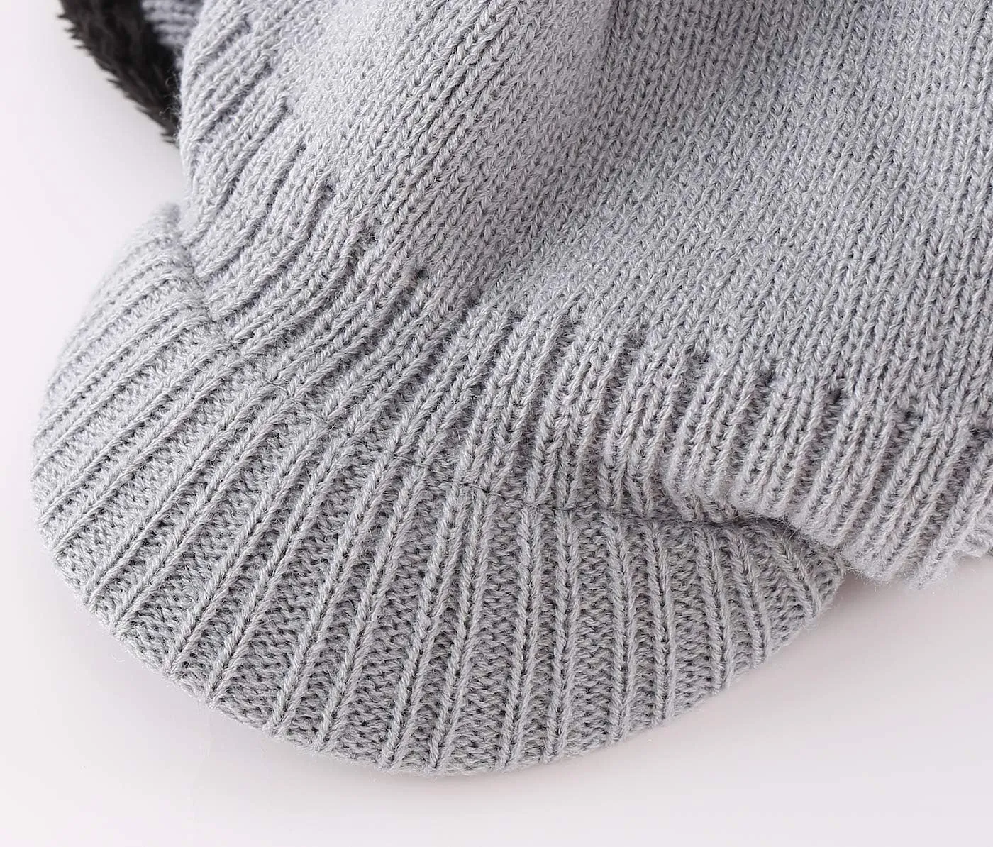 Home Prefer Toddler Boys Girls Fleece Knit Kids Hat Visor Earflaps Winter Hat