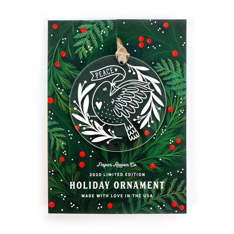Limited Edition Acrylic Ornament: Peaceful Dove