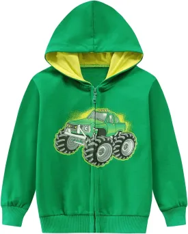 Little Hand Boys Hoodies Dinosaur Toddler Boys Jacket Kids Sweatshirts Long Sleeve Hooded Shirts 2-7 Years