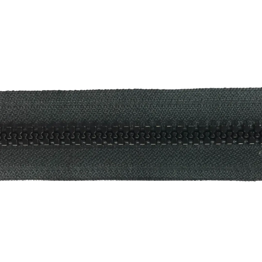 Molded Tooth #8 YKK® Zipper by the Yard - Black (Sold per Yard)