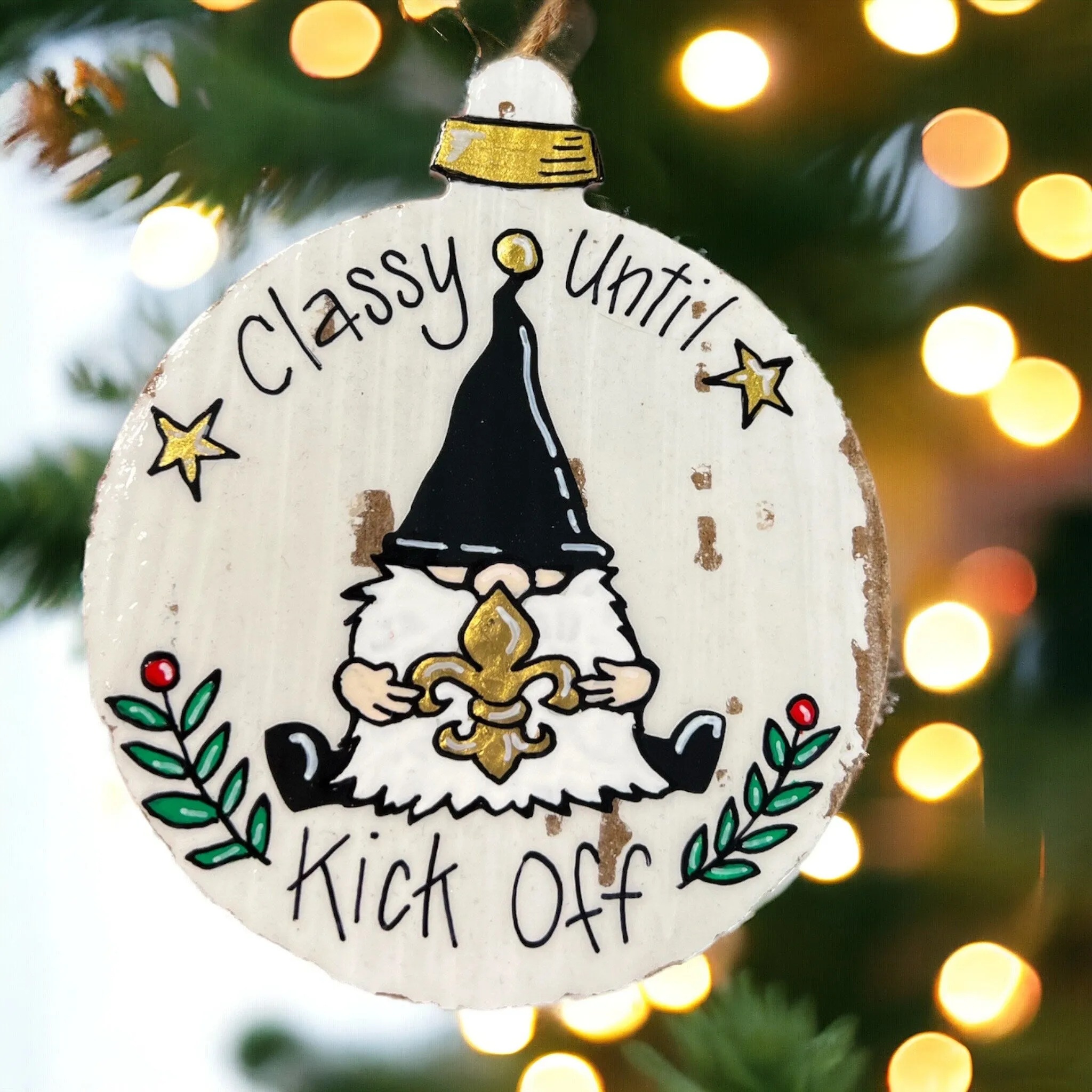 New Orleans Ornament - Saints Ornament, Christmas Ornament, Holiday Ornament, Supersome Ornament, NOLA Ornament, Louisiana Ornament