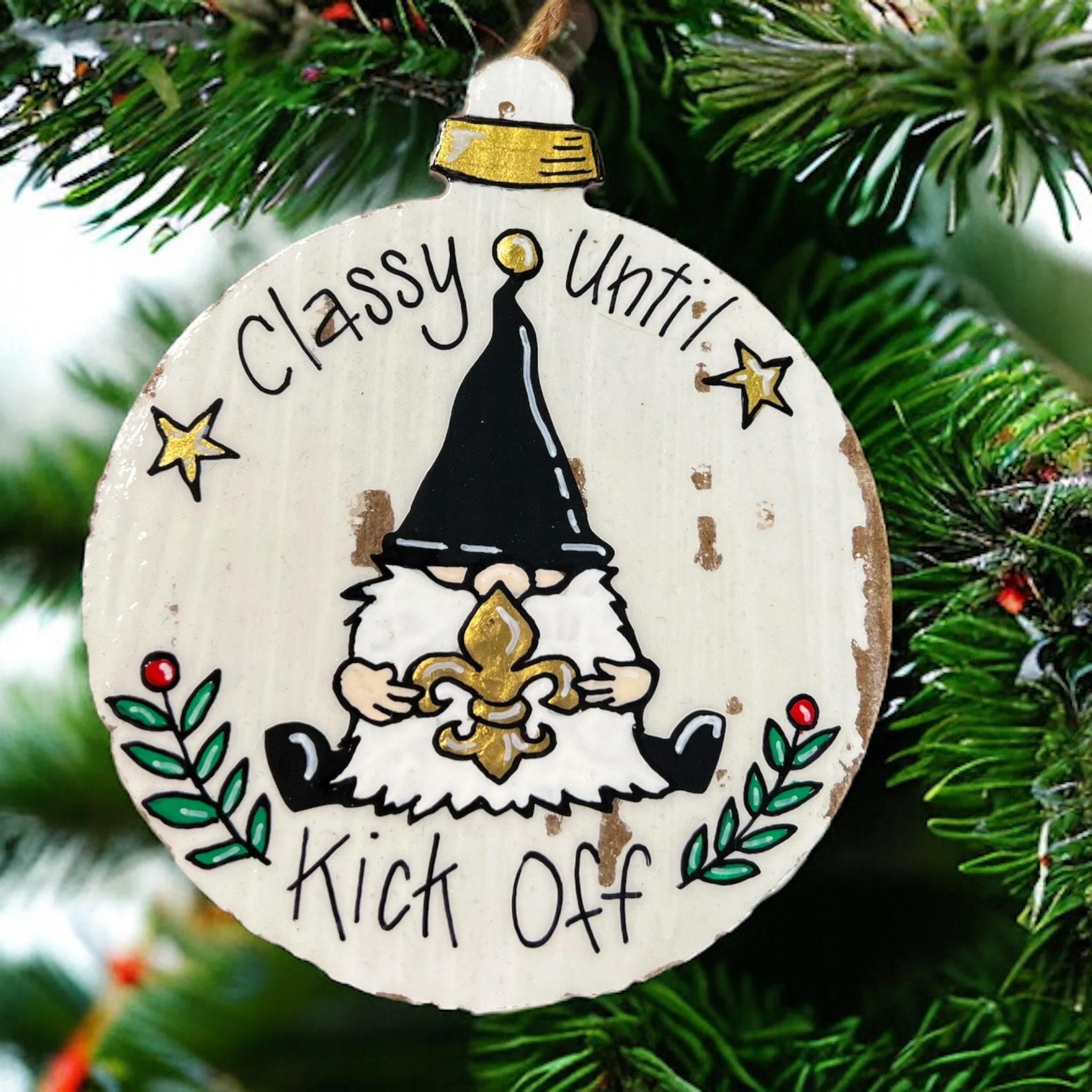 New Orleans Ornament - Saints Ornament, Christmas Ornament, Holiday Ornament, Supersome Ornament, NOLA Ornament, Louisiana Ornament