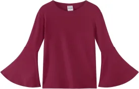 Noomelfish Girls Long Bell Sleeve Top Cute Western Shirts Blouse (5-12 Years)