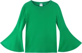Noomelfish Girls Long Bell Sleeve Top Cute Western Shirts Blouse (5-12 Years)