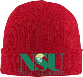 Norfolk A State University Logo Classic Warm Winter Knit Cap Fleece Lined Beanie Hat