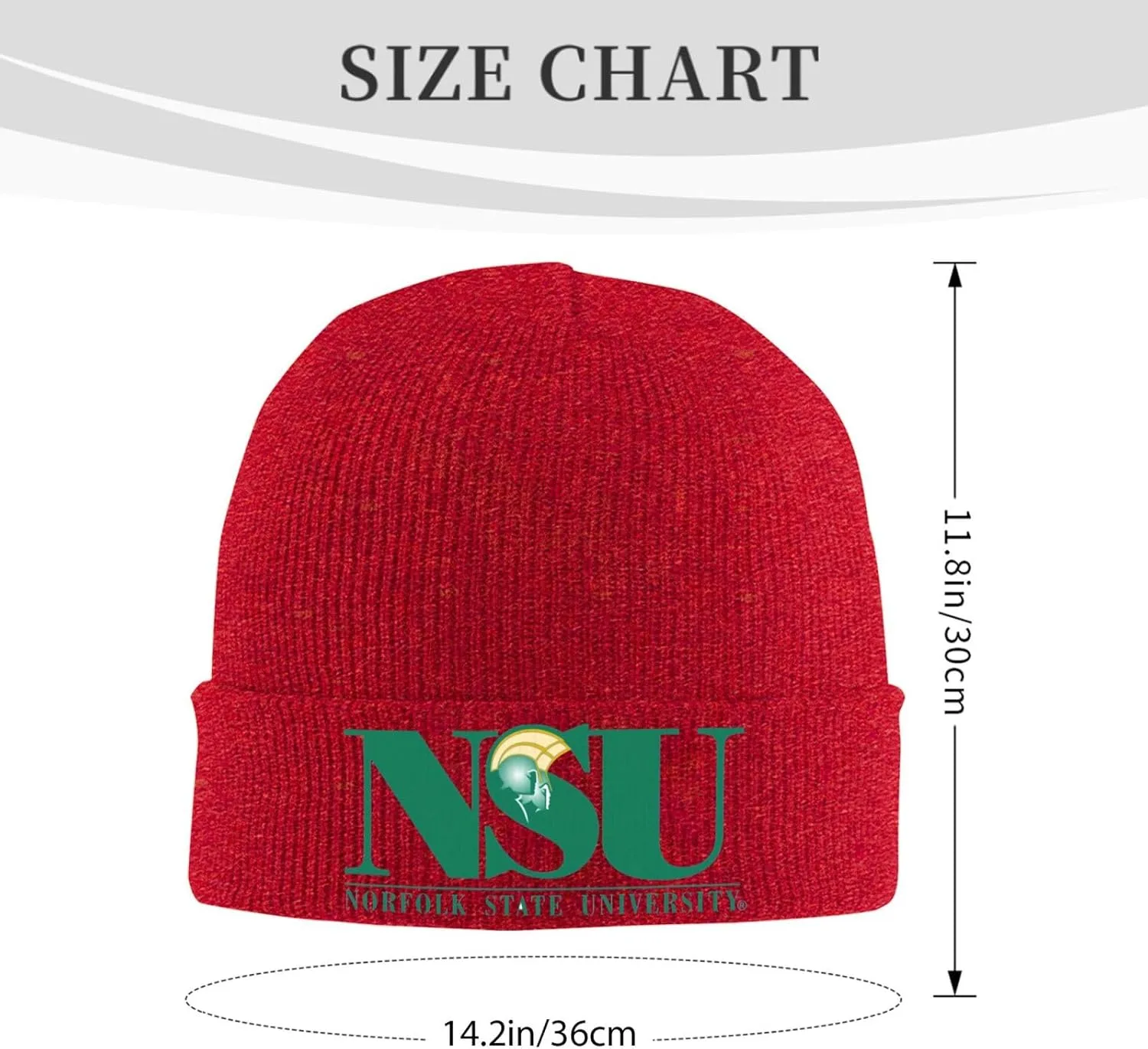 Norfolk A State University Logo Classic Warm Winter Knit Cap Fleece Lined Beanie Hat
