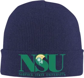 Norfolk A State University Logo Classic Warm Winter Knit Cap Fleece Lined Beanie Hat