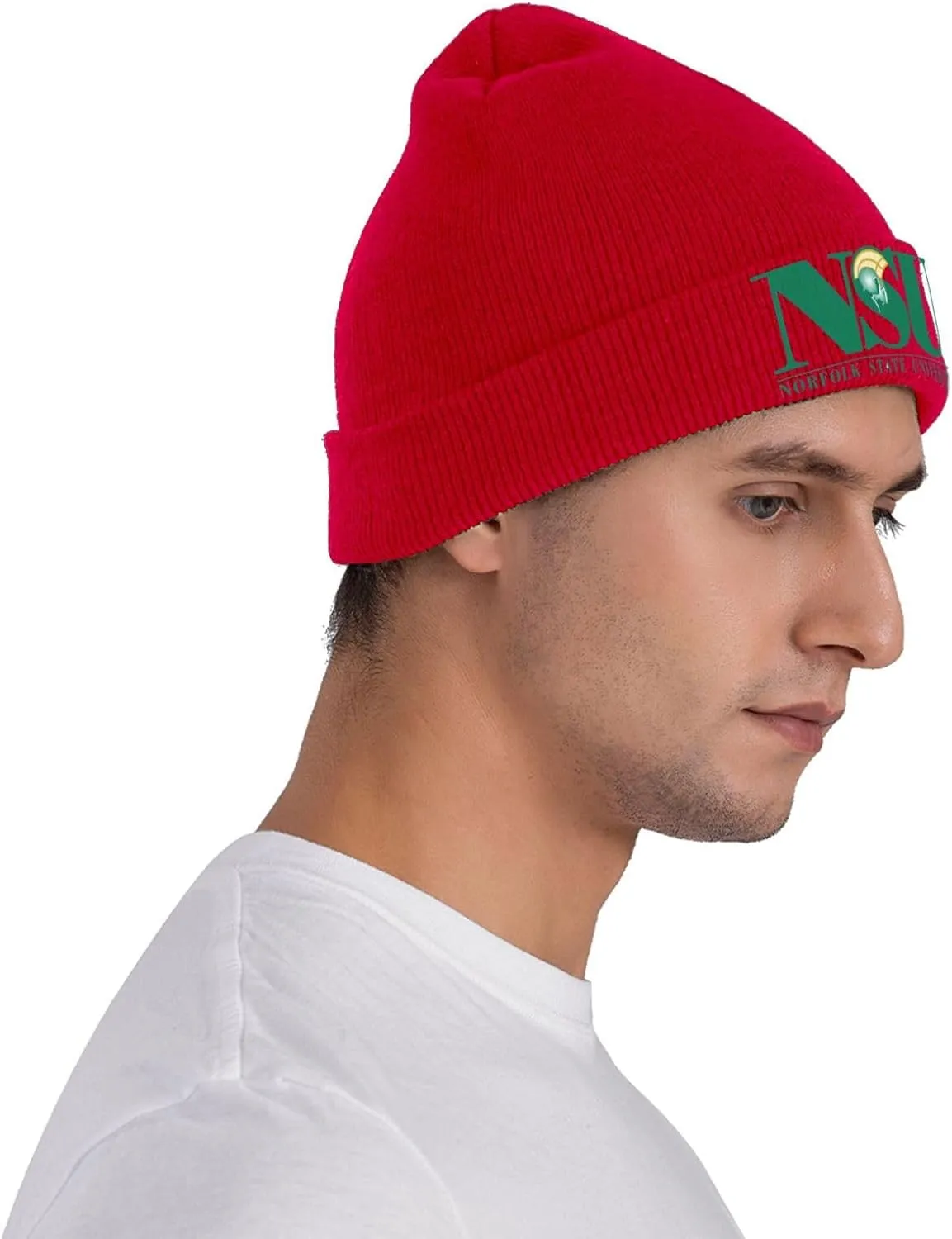 Norfolk A State University Logo Classic Warm Winter Knit Cap Fleece Lined Beanie Hat