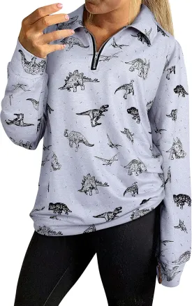 RMCMS Women Cute Dinosaur Graphic Prime Sweatshirt Tees Ladies Bestie Fun Hoodies Pullover Tops