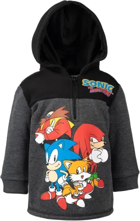 SEGA Sonic the Hedgehog Fleece Half Zip Hoodie Toddler to Big Kid