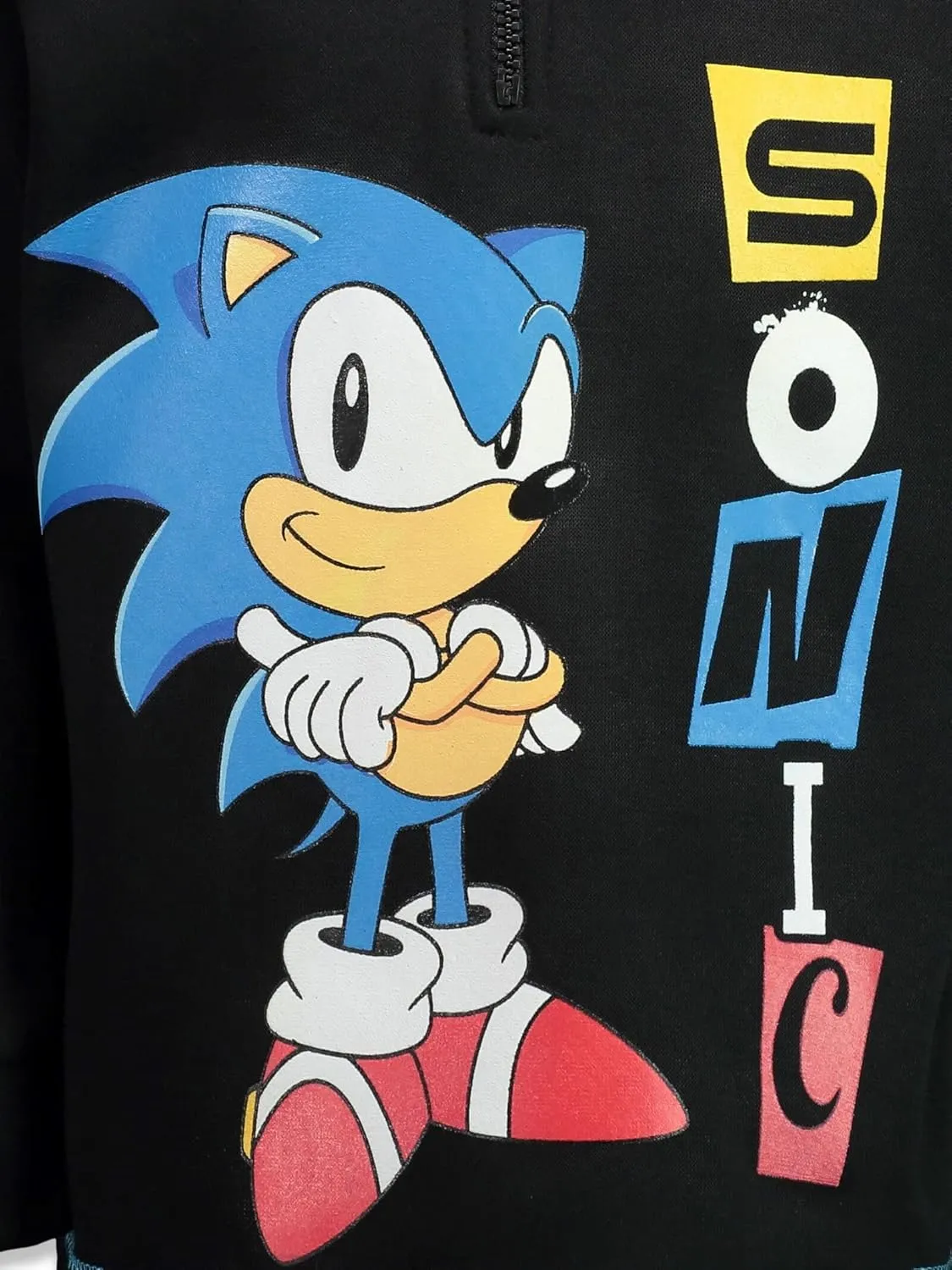 SEGA Sonic the Hedgehog Fleece Half Zip Hoodie Toddler to Big Kid