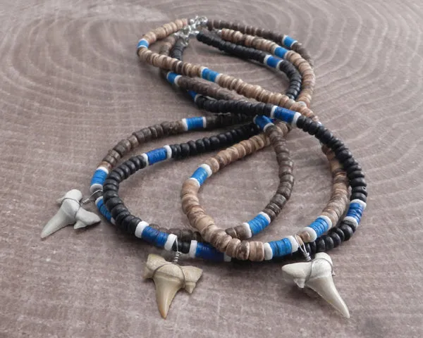 Shark Tooth on Cocco with Puka Accents