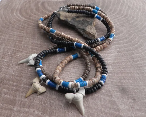 Shark Tooth on Cocco with Puka Accents