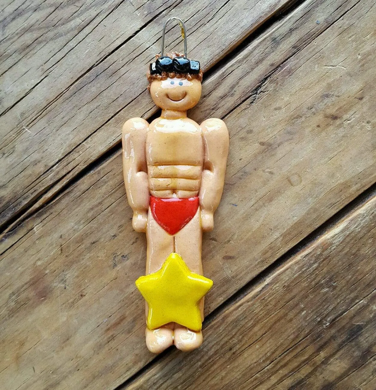 Swimmer Male Christmas Ornament