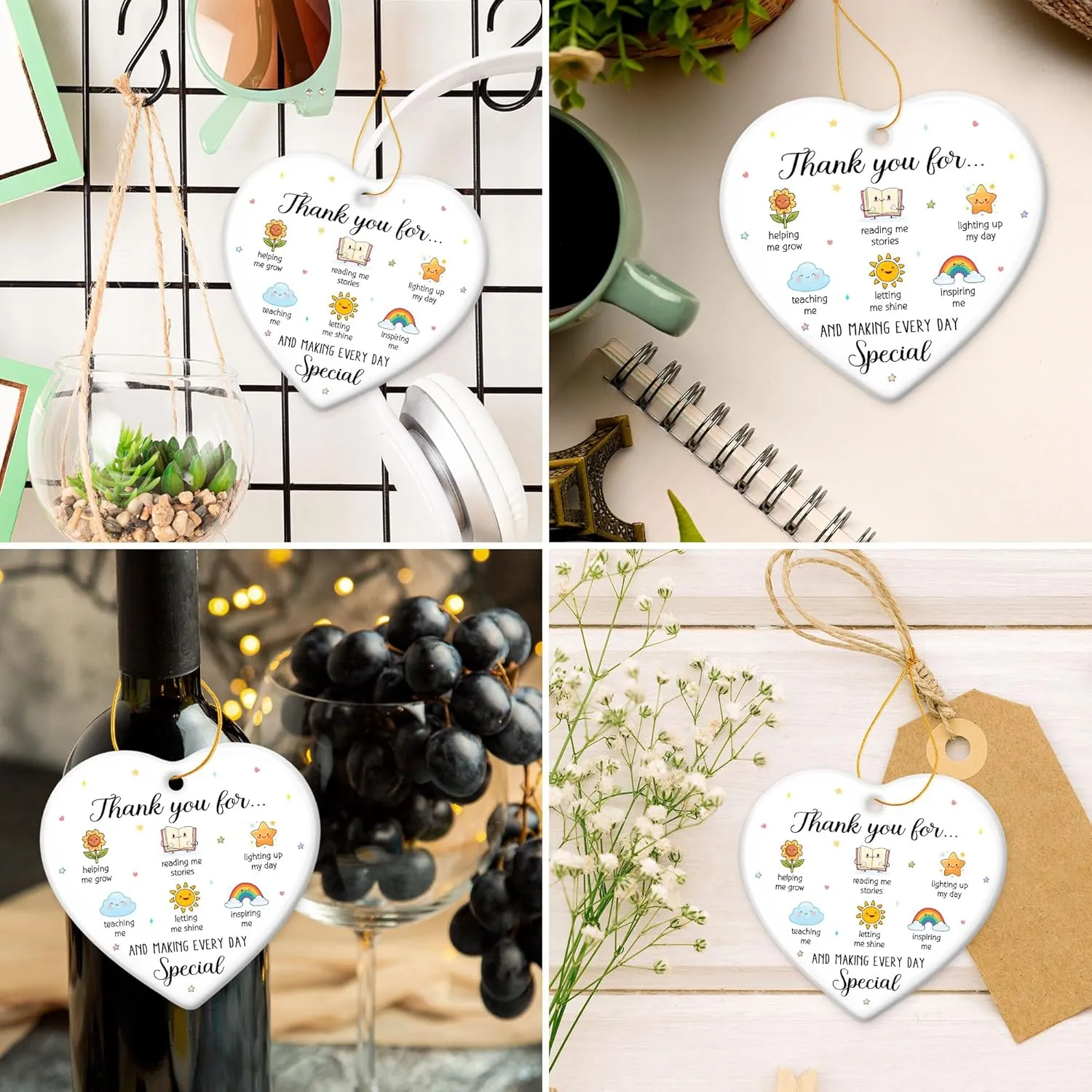 Teacher Gifts for Women, Men - Teacher End Year Gifts for New Teachers, Daycare, Preschool, Kindergarten - Thank You Teachers Ornament, Retirement, First Day, Back to School, Birthday Keepsake Ideas