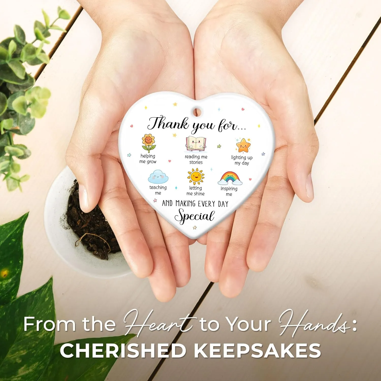 Teacher Gifts for Women, Men - Teacher End Year Gifts for New Teachers, Daycare, Preschool, Kindergarten - Thank You Teachers Ornament, Retirement, First Day, Back to School, Birthday Keepsake Ideas