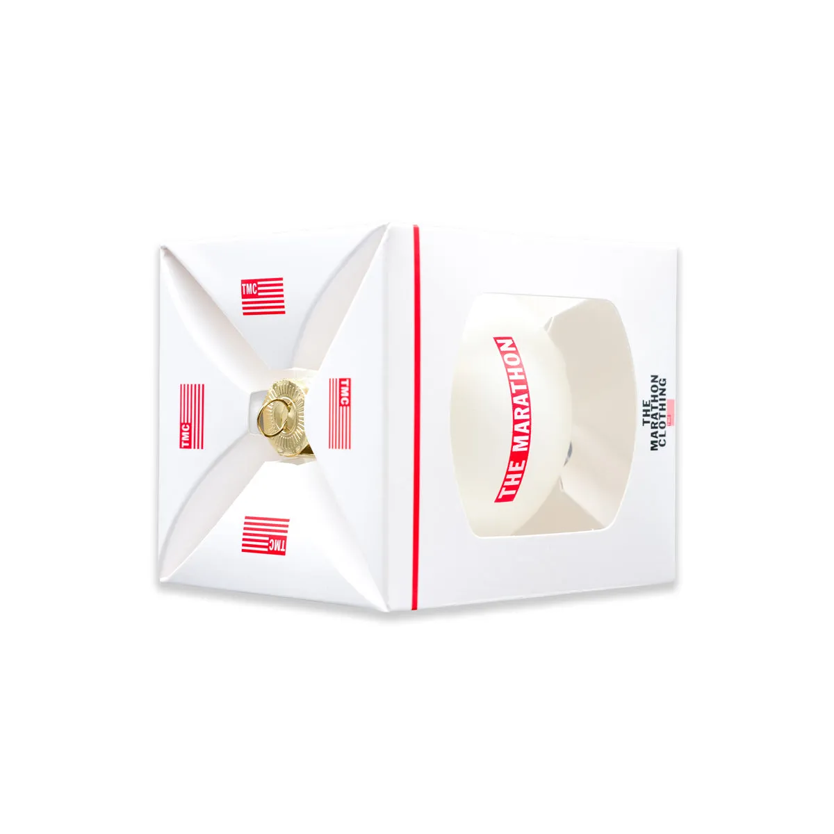 TMC Bar Logo Ornament - White/Red