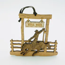 Wall Drug Buckin' Bronc Wood Laser Cut Ornament