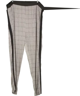 Yours Black Hounds Tooth Print Leggings UK 30